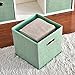 VC CUCINE Foldable 6 Packs Light Green Cloth Fabric Storage Drawers Bins,Collapsible Basket Cube for Home Closet Bedroom Containers Set With Two Mental Handle