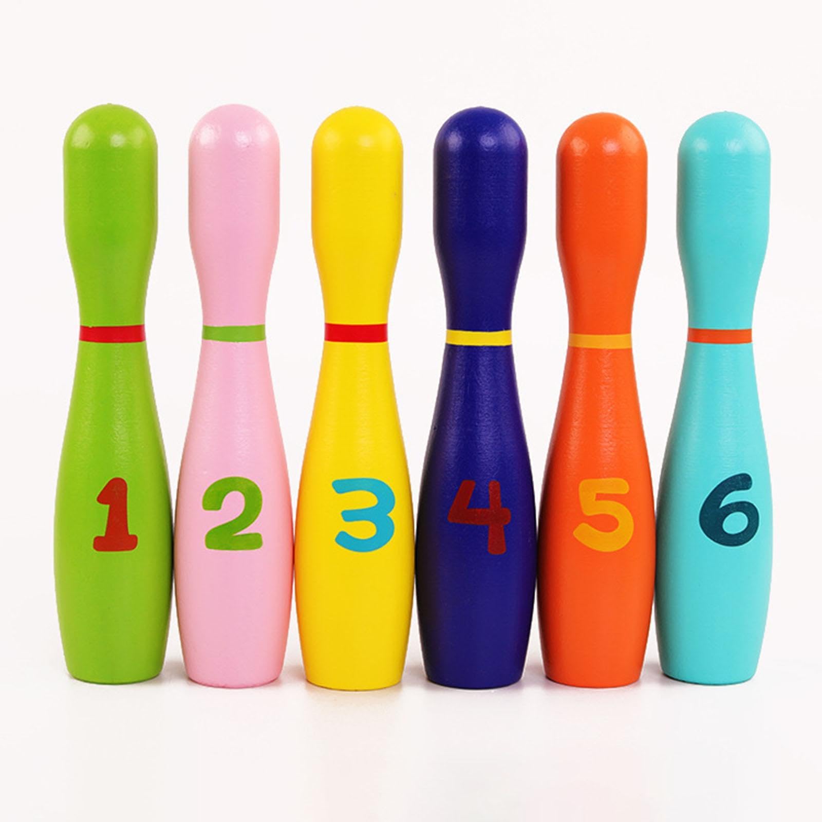 Set da Bowling per Bambini, Set da Bowling in Legno per Lo Sviluppo Precoce, Gioco di attività al Chiuso, Ideale Come Regalo, Giocattolo per La Casa