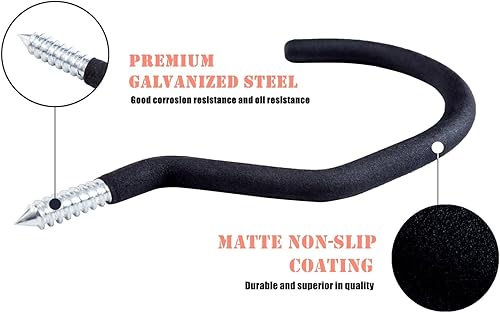 Miniatura 3 de Ganchos para bicicletas, gancho de almacenamiento/garaje, soporte para bicicleta, paquete de 4 ganchos de montaje para bicicleta, ganchos de pared