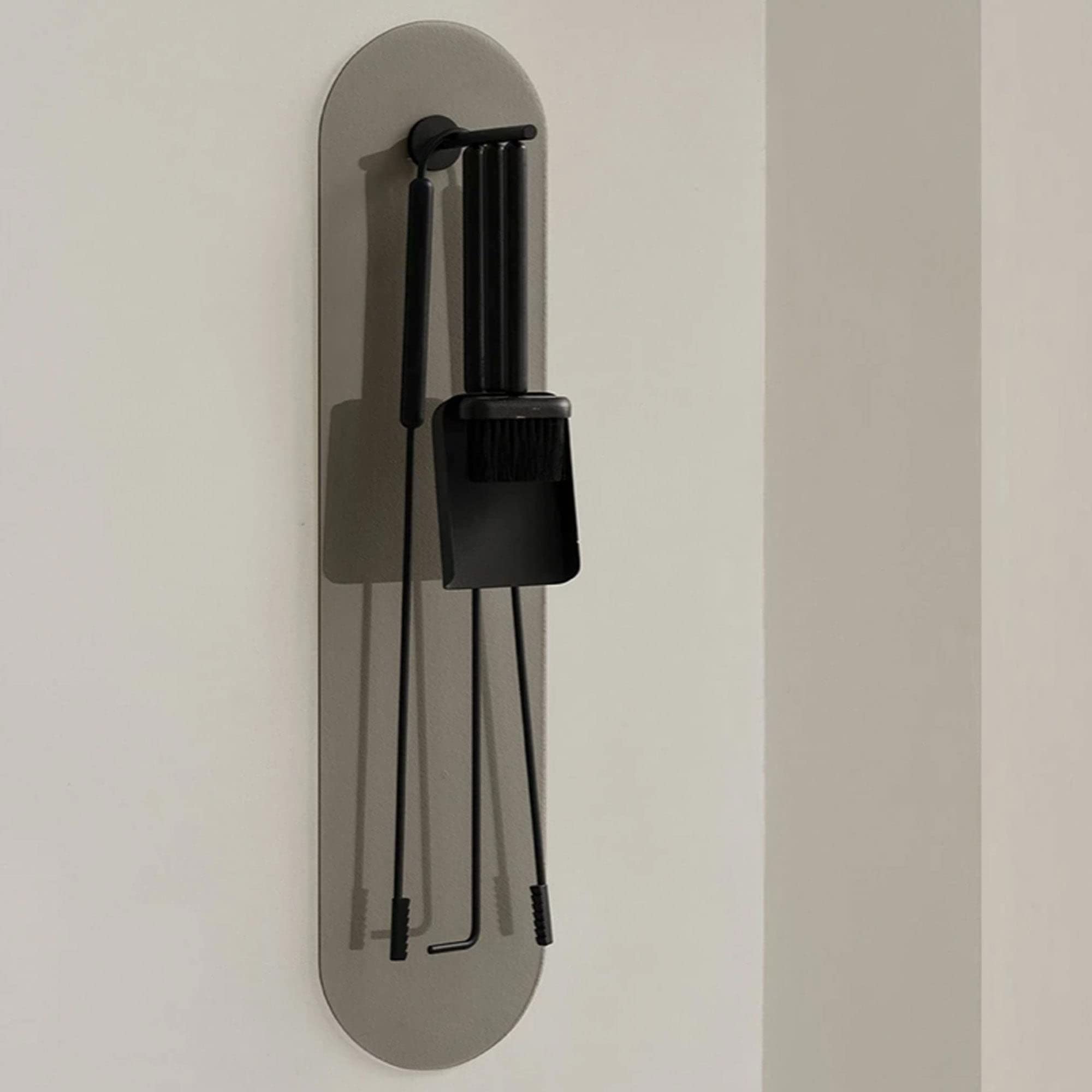 blomus Kaminbesteck -ASHI- 5-teilige Karmingarnitur aus Stahl und Eichenholzgriffen (Black)