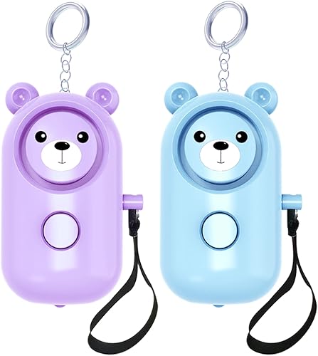 Miniatura 9 de Alarma personal segura con sonido para mujeres, niños y ancianos, paquete de 2 lindas sirenas de 130 dB, autodefensa de seguridad con luz LED,