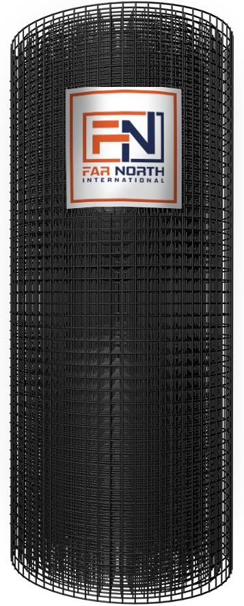 Far North Vinyl Coated Welded Wire Mesh - Weather Resistant, Strong & Durable 1" X 1" M (4'HX 50'L)