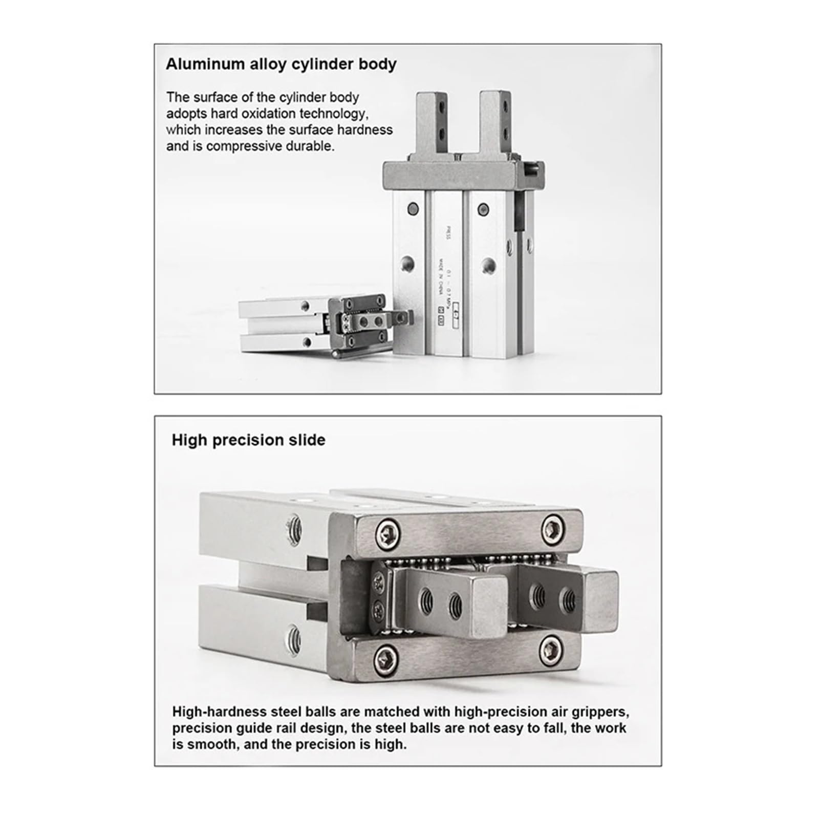 Pinza neumática de tipo paralelo serie MHZL2 / tipo de larga, 2 dedos, diámetro interior 10/16/20/25 mm, abierta/cerrada 8/12/18/22 mm(MHZL2-C,Bore 25mm)