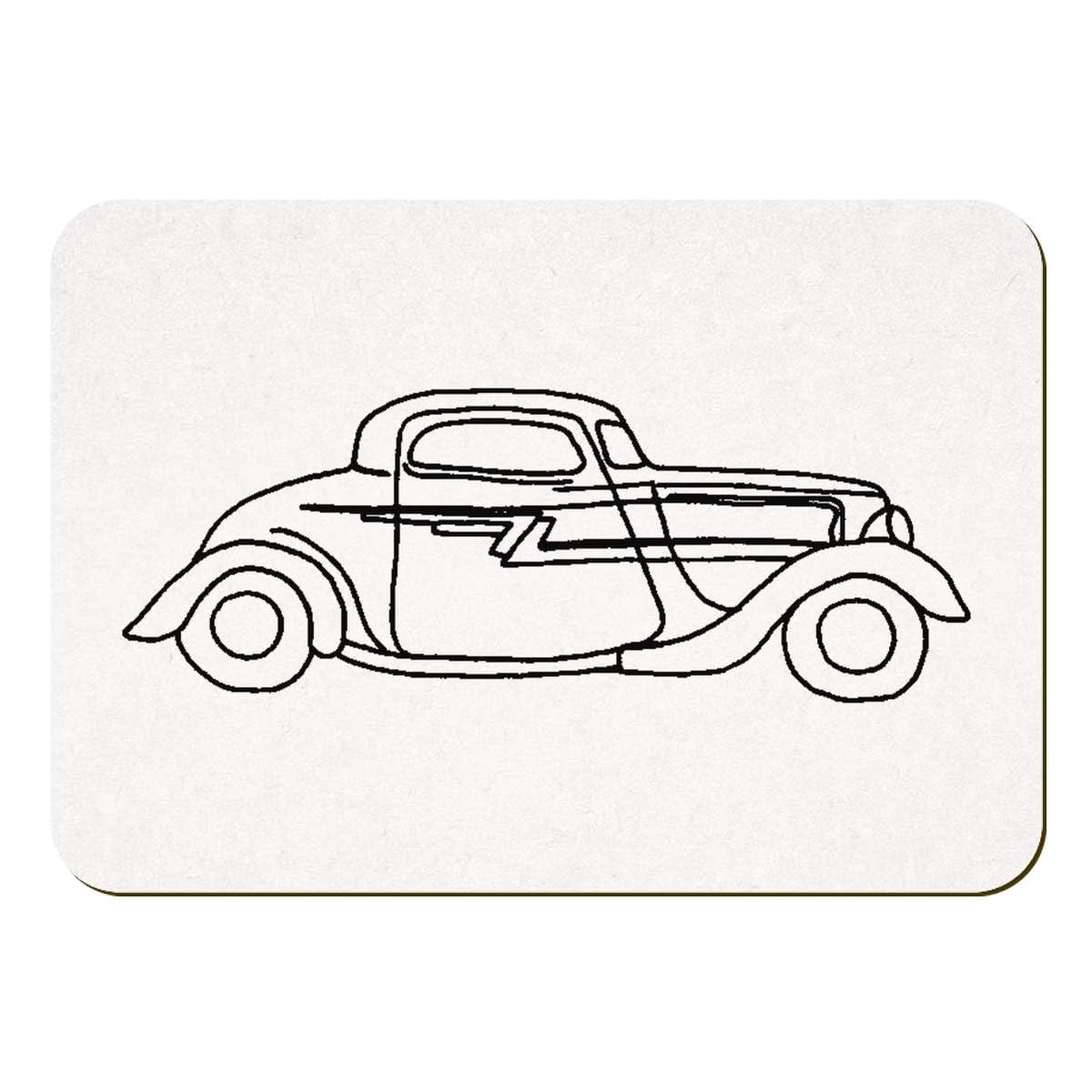 Azeeda 'Classic Car' Rectangular Fridge Magnet - Decorative Refrigerator & Whiteboard Magnet for Home, Kitchen or Office - 70mm x 49mm (FM00042407)