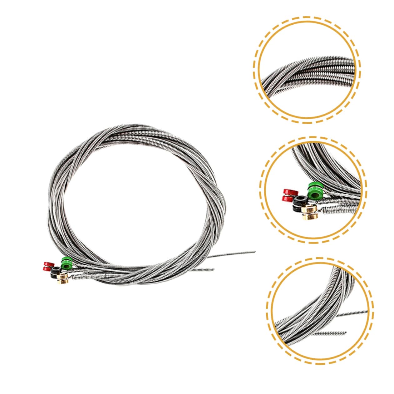 Toyvian 4sets Corde Per Basso Elettrico Acciaio Inossidabile Corde Durature e Resistente All Usura Per Strumenti Musicali Suono e Sostenuto Adatte Musicisti Principianti e Professionisti