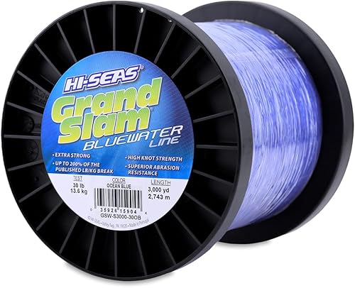 Línea Grand Slam Bluewater, 30 LB (13.6 kg) Test.020 in (0.50 mm) de diámetro, A