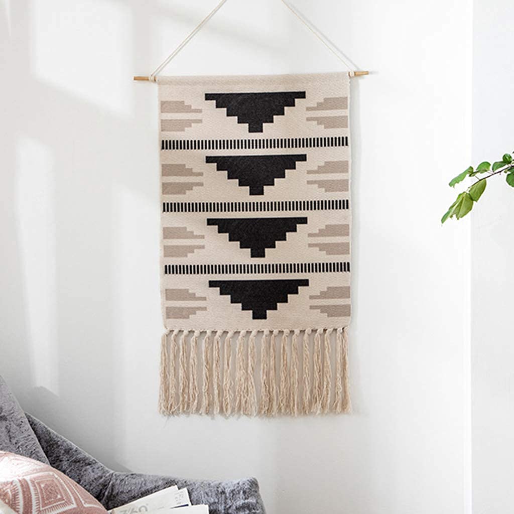 FMIYJUN Makramee Wandteppich Boho-Stil 50x85cm - Handgewebte Wanddekoration Für Wohnung & Zimmer