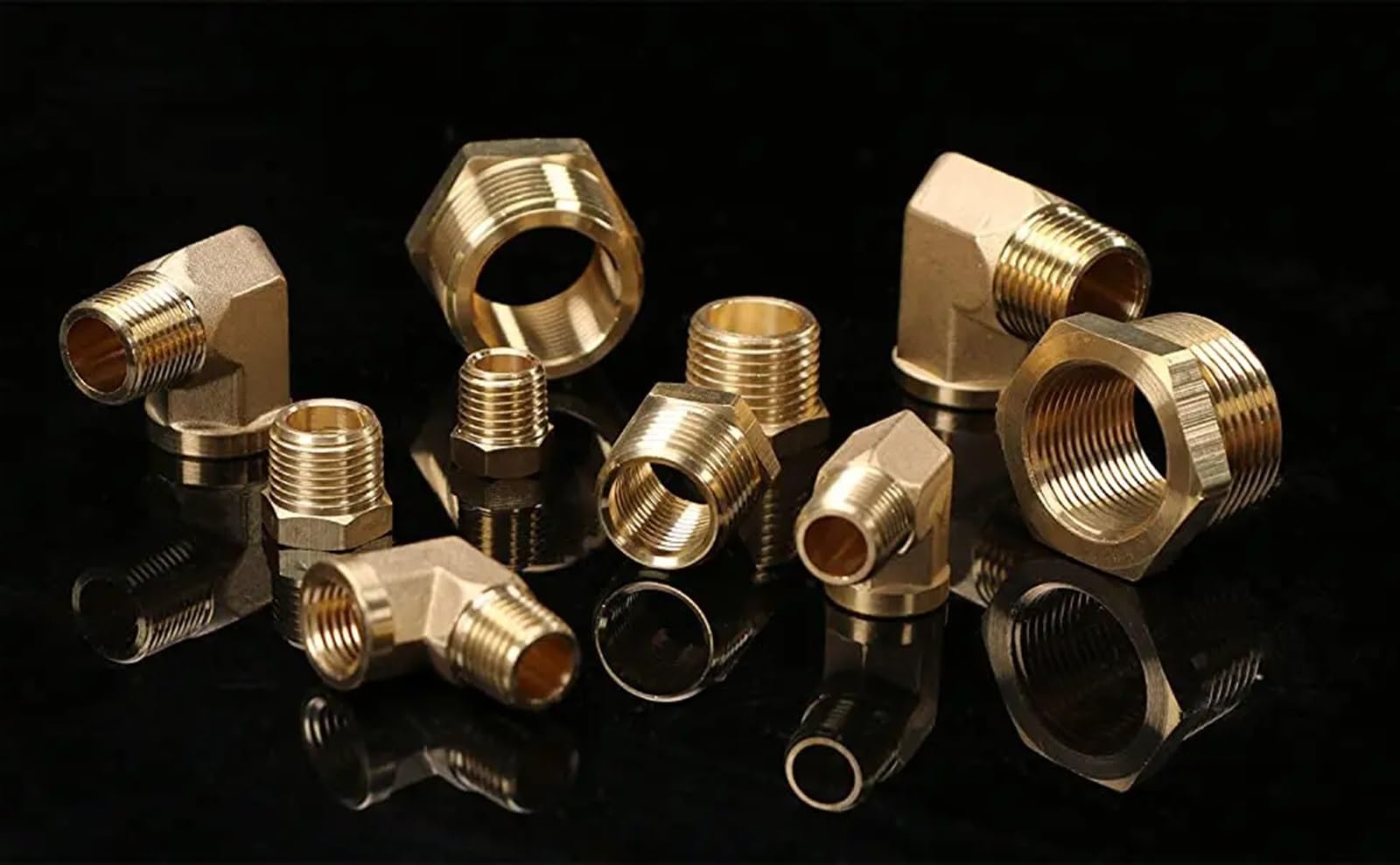Raccordo A Gomito A 90 Gradi Per Tubi Solido 2 pezzi gomito da 90 gradi in ottone raccordo for tubo da 1/2 "NPT maschio a 1/2" NPT femmina Raccordo A Gomito