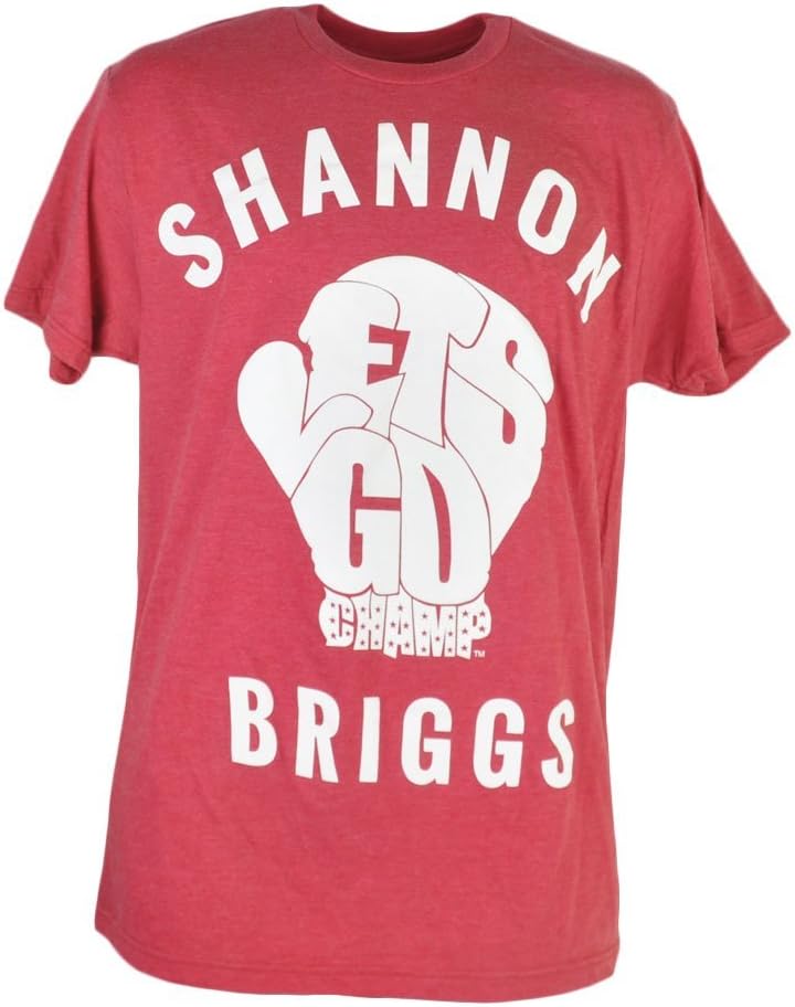 Shannon Cannon Briggs Lets Go Champ Short Sleeve Red Tshirt Tee Mens Boxer Small