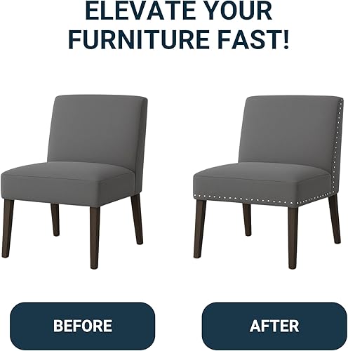 Miniatura 4 de House2Home Tachuelas de tapicería para muebles, cabezales de clavos de tapicería de 716 pulgadas para adornos de muebles, clavos decorativos para