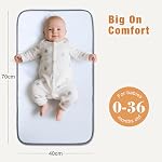 Lekebaby Portable Changing Pad, Waterproof Baby Changing Mat, Foldable Travel Diaper Chang Pad, Grey