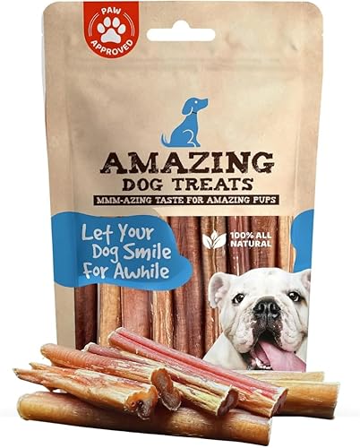 Amazing Dog Treats - 4-6 Inch Variety Bully Sticks (10 oz) - All Natural Rawhide Alternative - Long Lasting Dog Treats - No Hide Dog Chew- 100% Beef