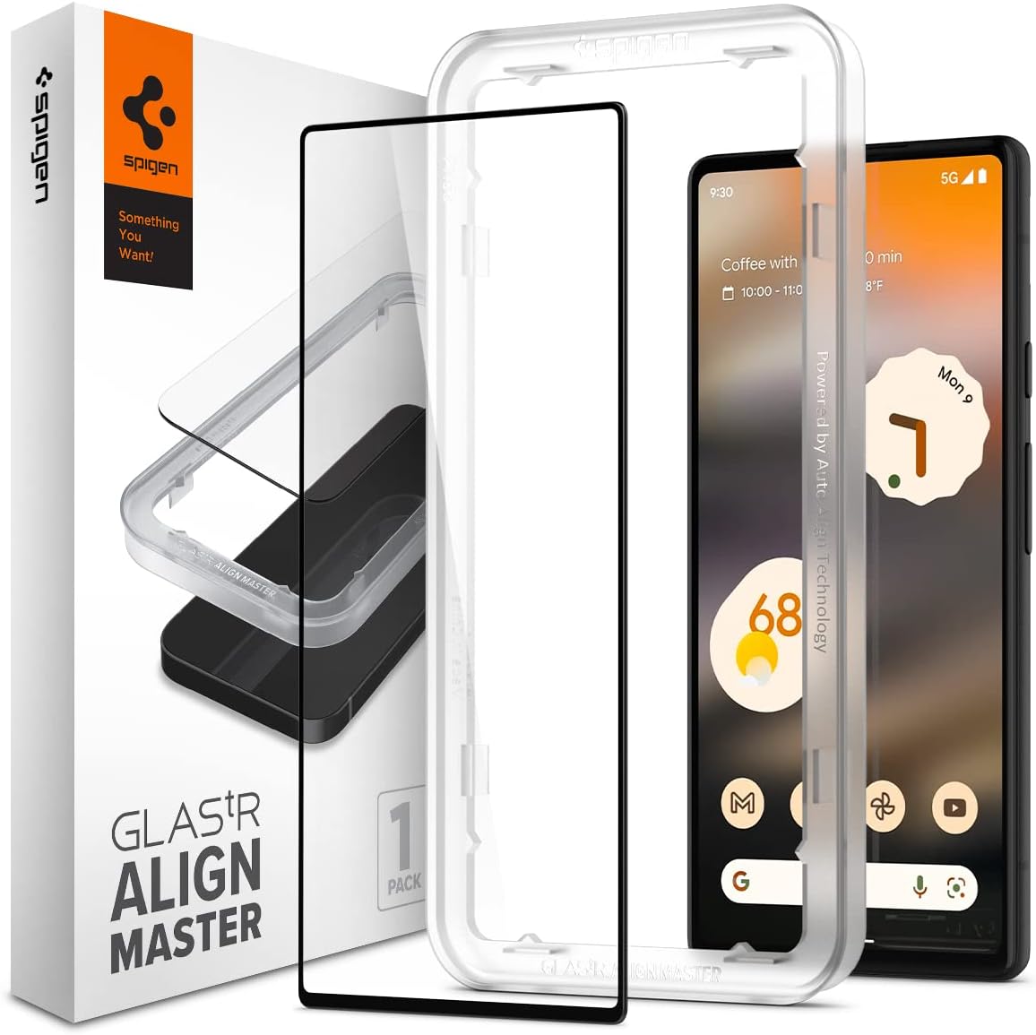Spigen Tempered Glass Screen Protector [GlasTR AlignMaster] designed for Pixel 6a (2022) - Edge to Edge Protection / 1 Pack