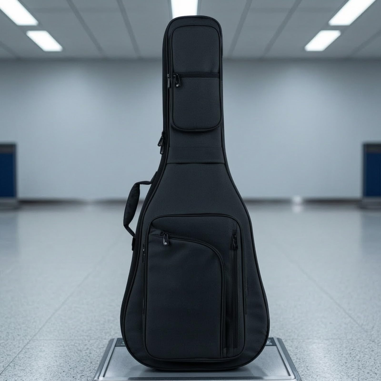 Funda Guitarra Acolchada Impermeable Funda Guitarra con Bolsillos Reforzado para Ensayos