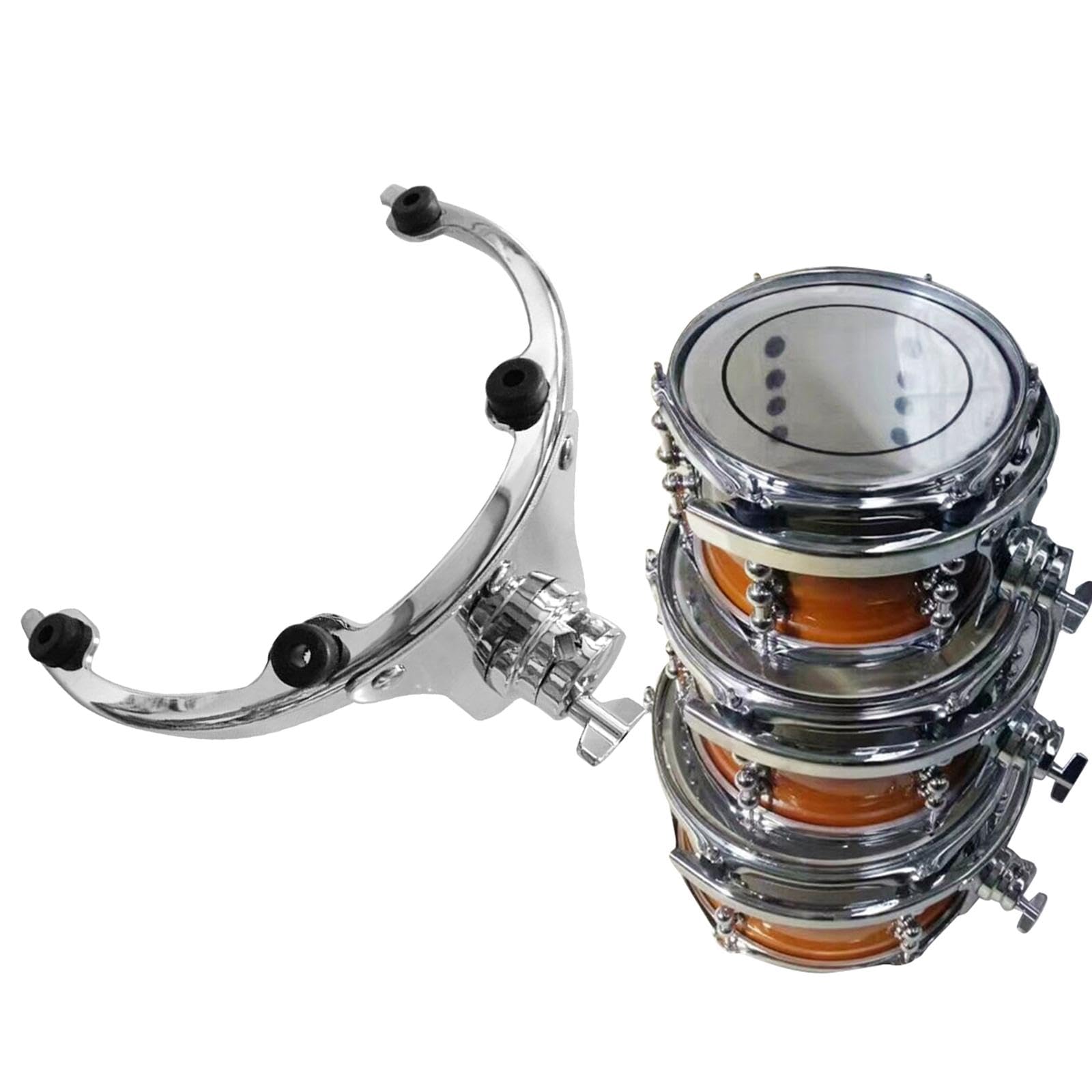 Drum Bracket Metall Schlagzeug Tom Rim Halterung Aufhängung Komplettset Einfacher Einbau für Musikgruppen Studio Probenräume, 10 Zoll