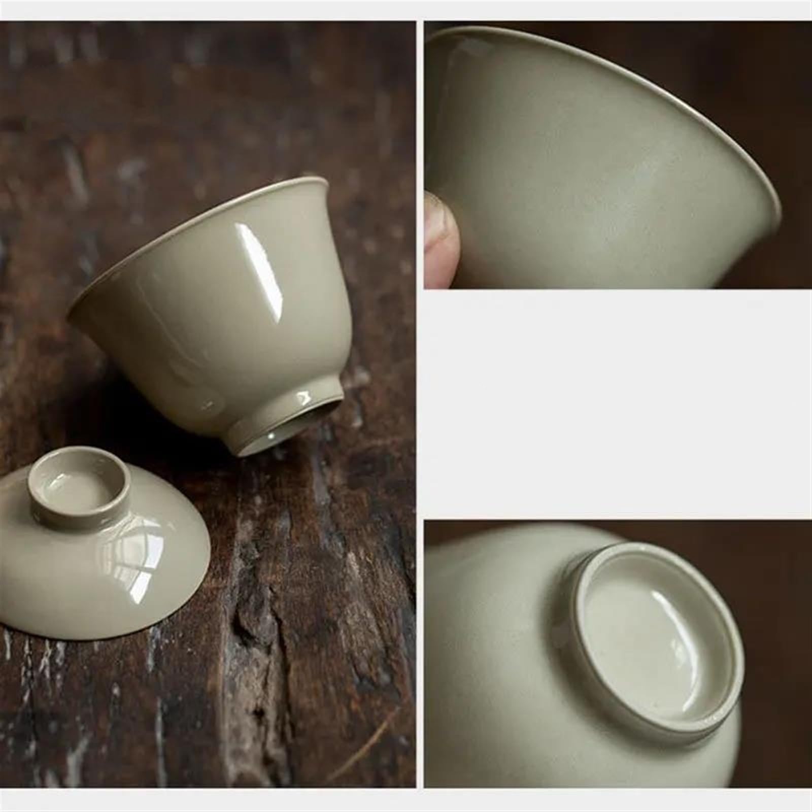 Teesets Pflanzenasche Keramik Teeset Handgefertigte Handgriff-Teeschale Teetasse Teezeremonie Individuelles Kungfu Teeset Geburtstags-Reise-Teeset Teekanne