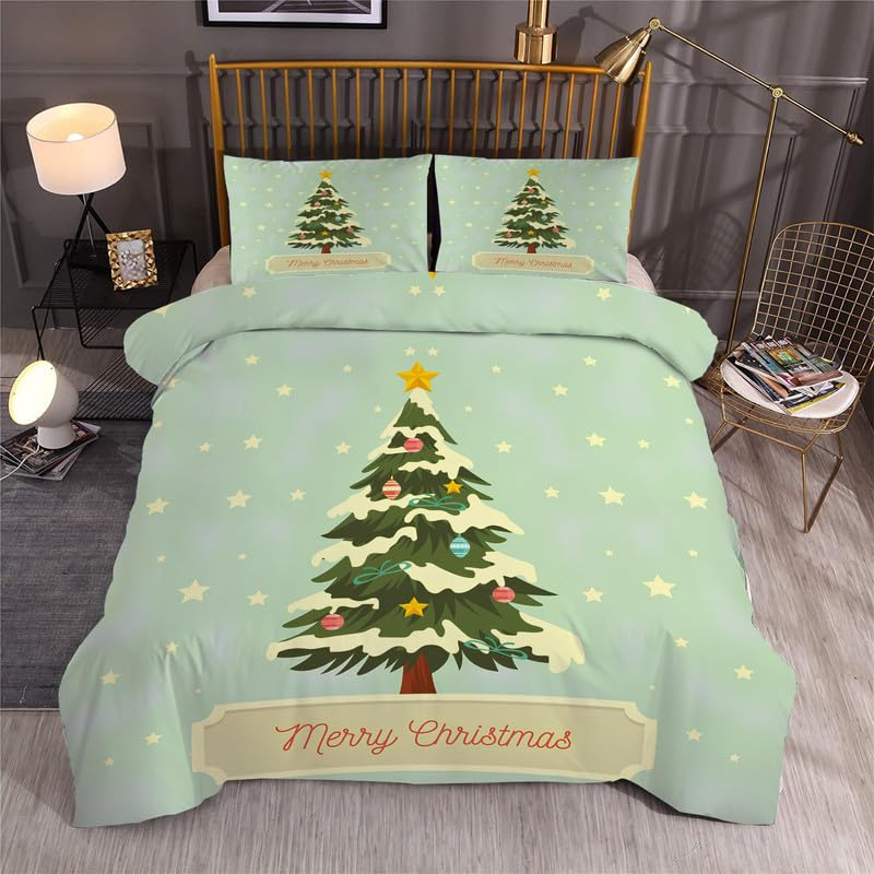 Housse de couette 160x200 parure de lit 2 personnes microfibre