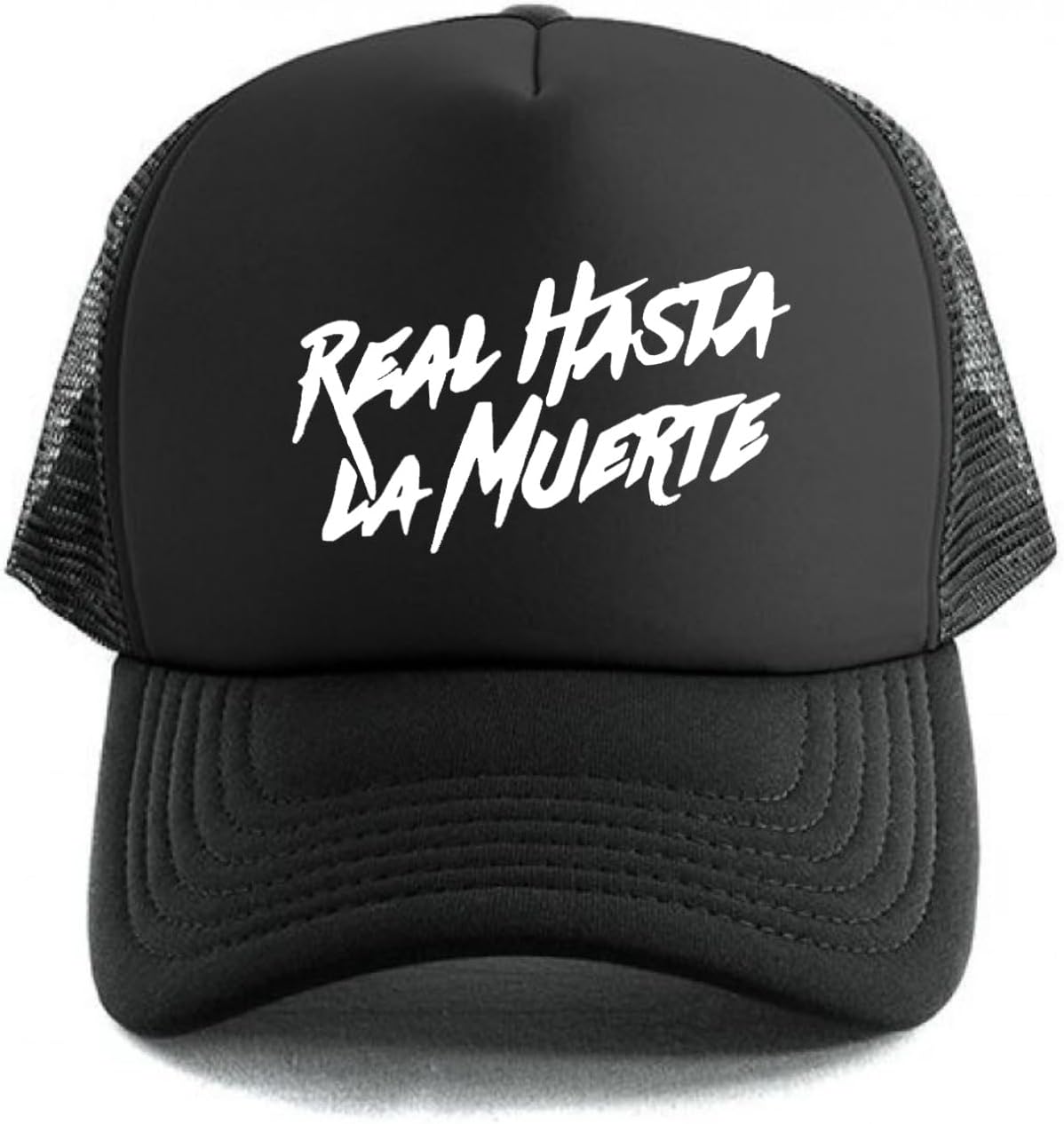 Real Hasta La Muerte - Trucker Mesh Snapback Adjustable Hat Black