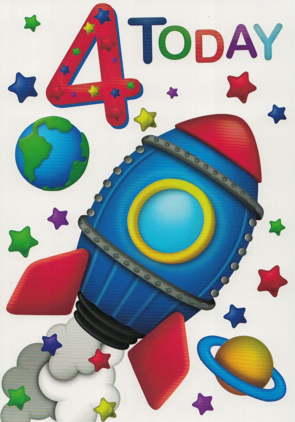 Stuff4 Biglietto di auguri 4° compleanno ragazzo - tifoso di calcio