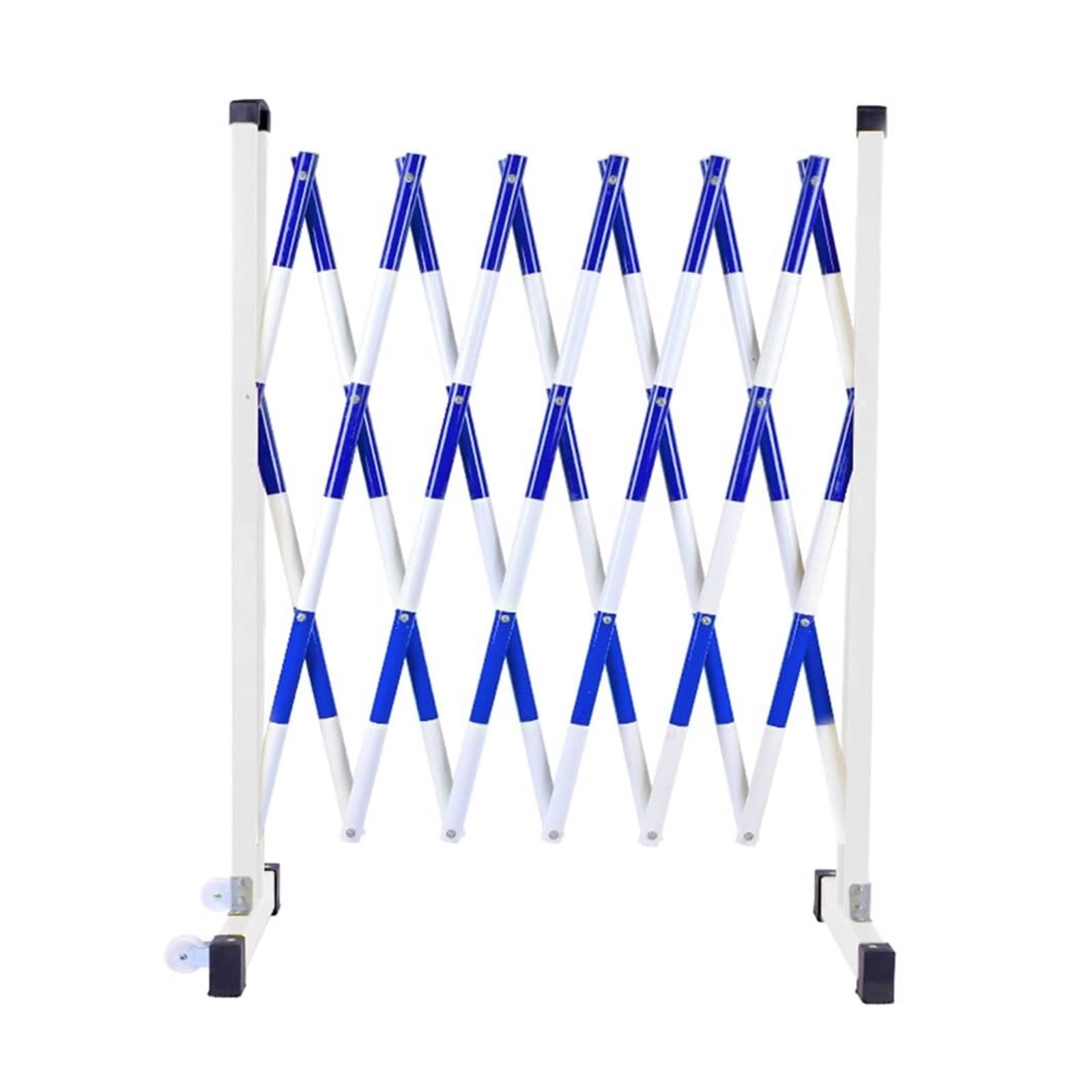 Barrière de circulation mobile extensible rétractable avec roulettes de sécurité