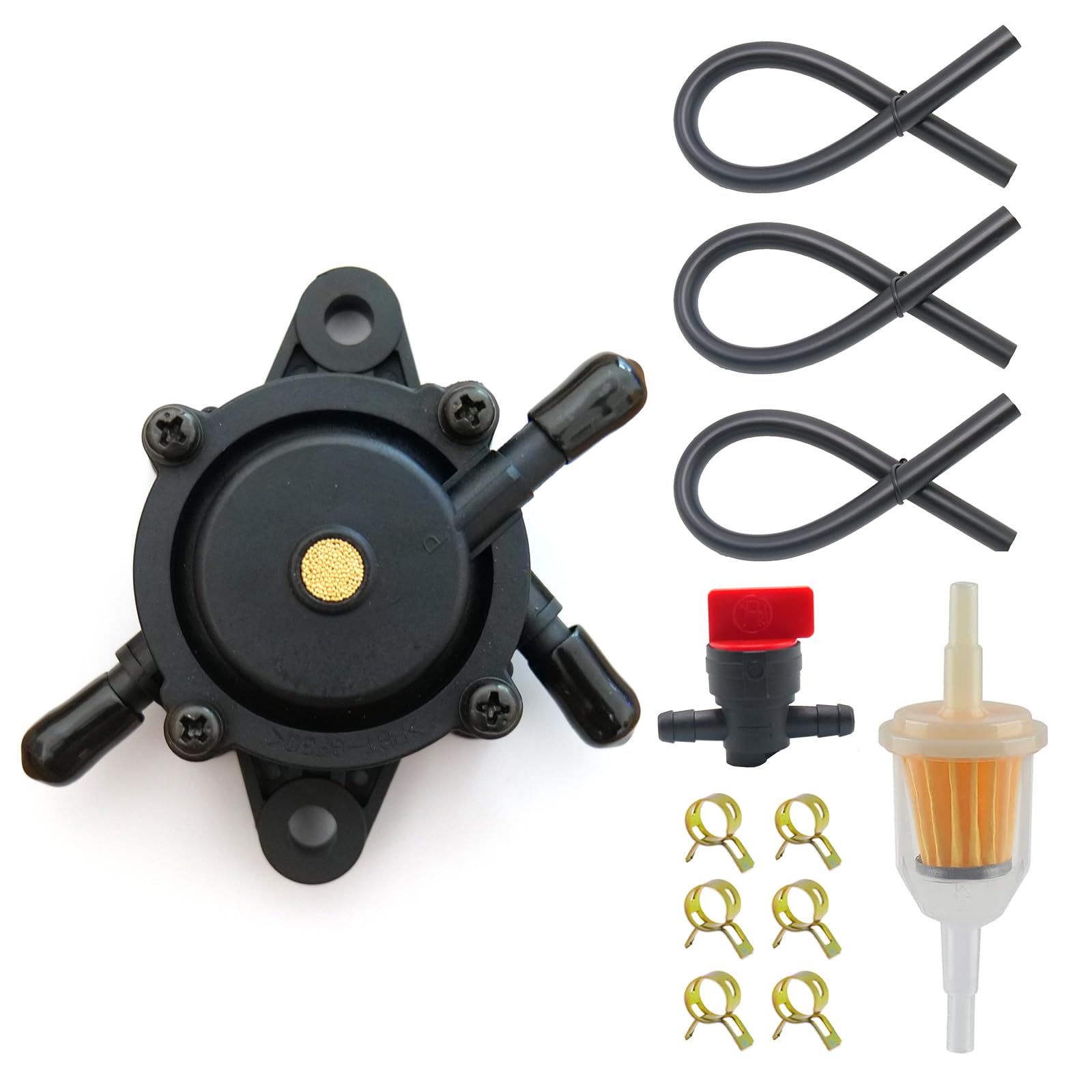 YOPADE 924845 Fuel Pump with Filter and Fuel Valve Fit for Toro TimeCutter Zero Turn Exmark Quest SW4200 SS4250 SW5000 SW425 SWX4250 MX250 32 36 48 50