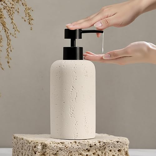 Vista 2 de Dispensadores de jabón 400mL 13.5 OZ, 2 piezas dispensador de jabón de lujo para loción de manos, platos, loción, champú, frasco dispensador de Crema