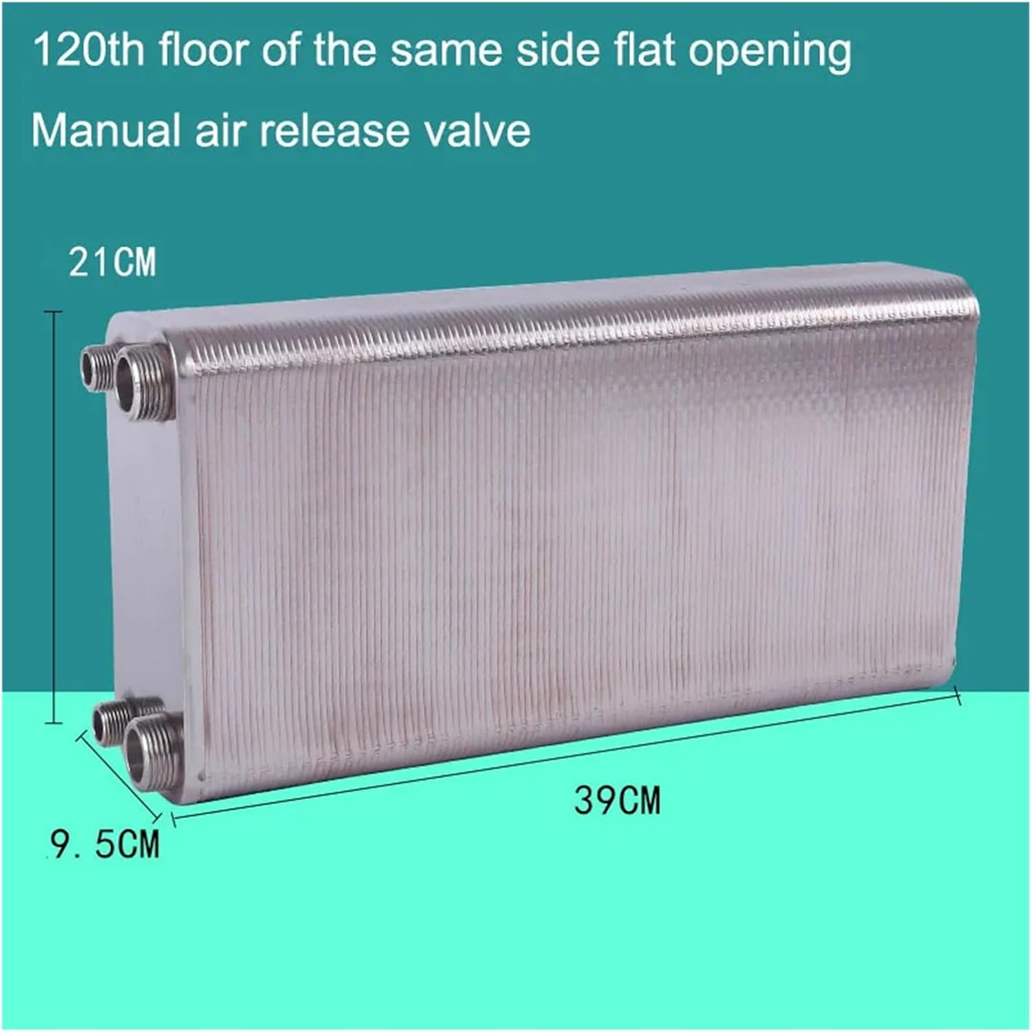 120 Plates Plate Heat Exchanr Water Beer Wort Chiller Cooler 304 Stainless Steel for Home Brewing Beer(Manual B)