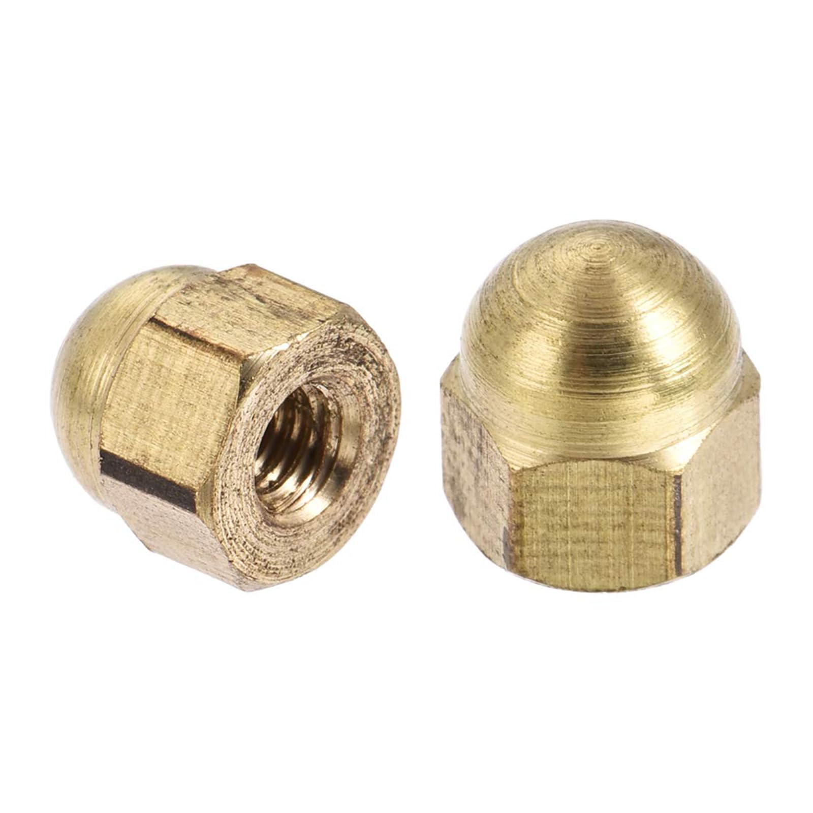 Unifizz Hex Cap Nuts,20Pcs M3 Dome Nuts Brass Hexagon Decorative Cap Nut for Screws Bolts Brass Tone