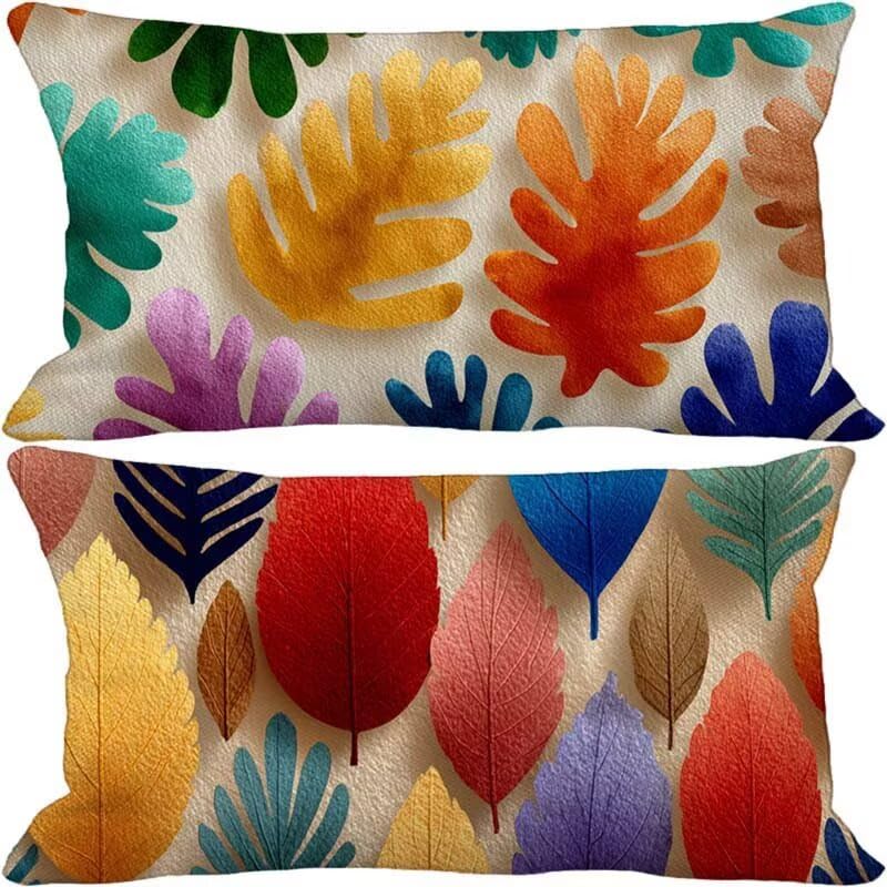 Housse de coussin 40x70 imperméable lot de 2 pour canapé et extérieur