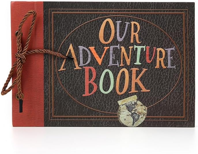 Travel Growth Commemorative Book ﻿ Photo Album DIY Retro Scrapbook Tether Loose Leaf Album Applicable to Photos, Receipts, Star Cards, etc(Deekbrown)