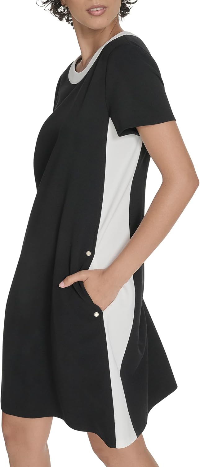Tommy Hilfiger Women's Short Sleeve Scuba Crepe Shift Dress - Image 3