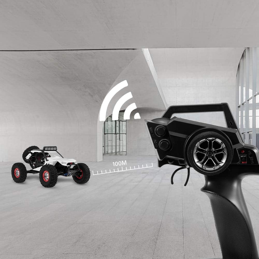 Image showing the Goolsky Wltoys XK 12429 RC Car with specifications like 1:12 scale, 2.4GHz, 40+ km/h high speed, and 4WD.