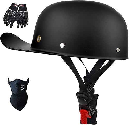 Gorra de béisbol, casco de motocicleta, aprobado por DOT, estilo vintage, cara abierta, unisex, para adultos, medios cascos para scooter,