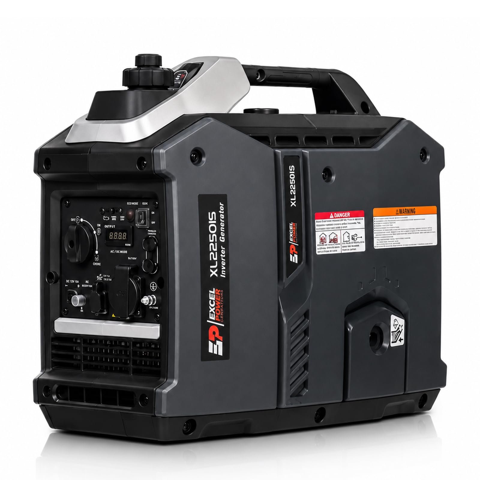 Excel Power XL2250iS Inverter Petrol Generator - 2000W Peak 1800W Rated with 4.8L Fuel Tank | Quiet Portable Power Supply for Camping, Caravan, Motorhome, Outdoor Adventures & Home Backup