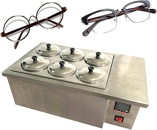 1500W Optical Lens Dyeing Machine, Stainless Steel 6-Cup Tinting Equipment, Cup Volume: 1000ML, (0-100°C) Adjustable Temperature, for Vision Care Centers