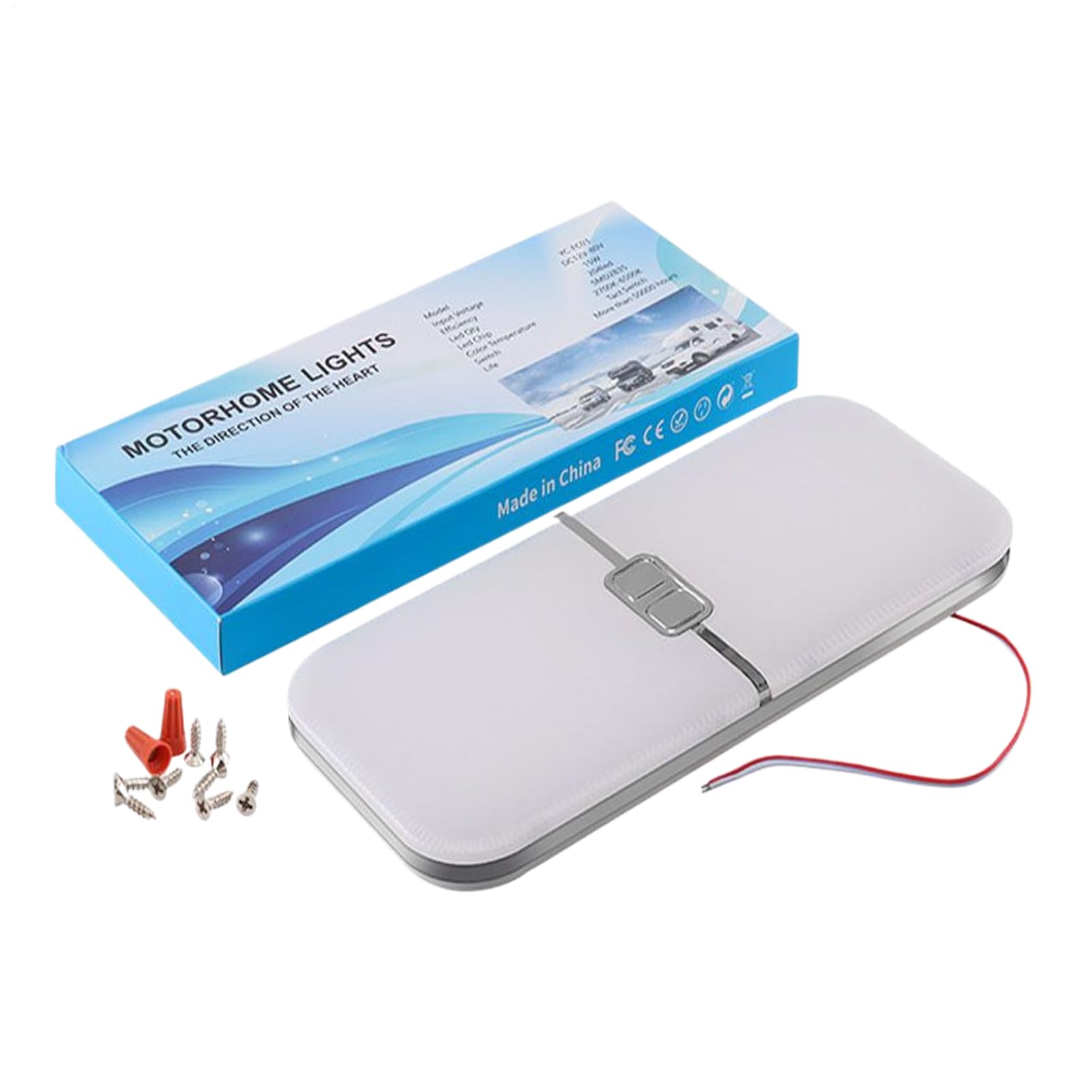 interne per campeggio - Plafoniera a LED per campeggio, auto, con luminosità regolabile, per lettura, relax, viaggi, campeggio, uscite familiari, lampada da 12 – 30 V per lettura rilassata