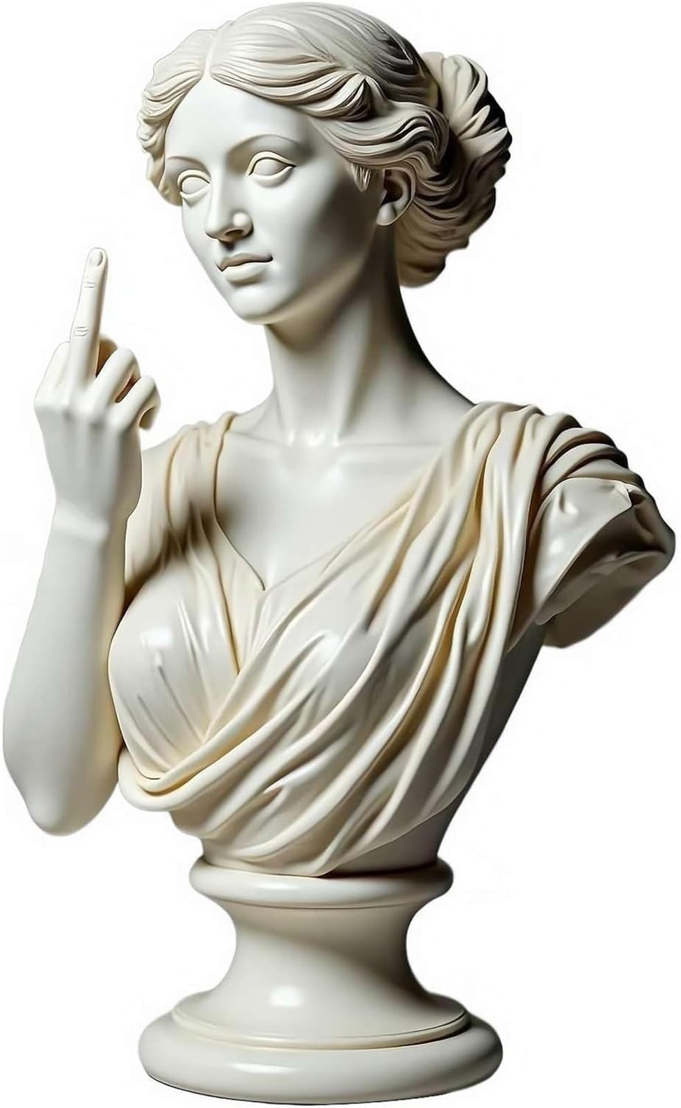 CAIFUGUIHE Middle Finger Venus Statue, Goddess Statue Resin Venus with Attitude, Funny Decorative Sculpture, Sexy Venus Desktop Decor, Rebellious Gifts for Friends and Family