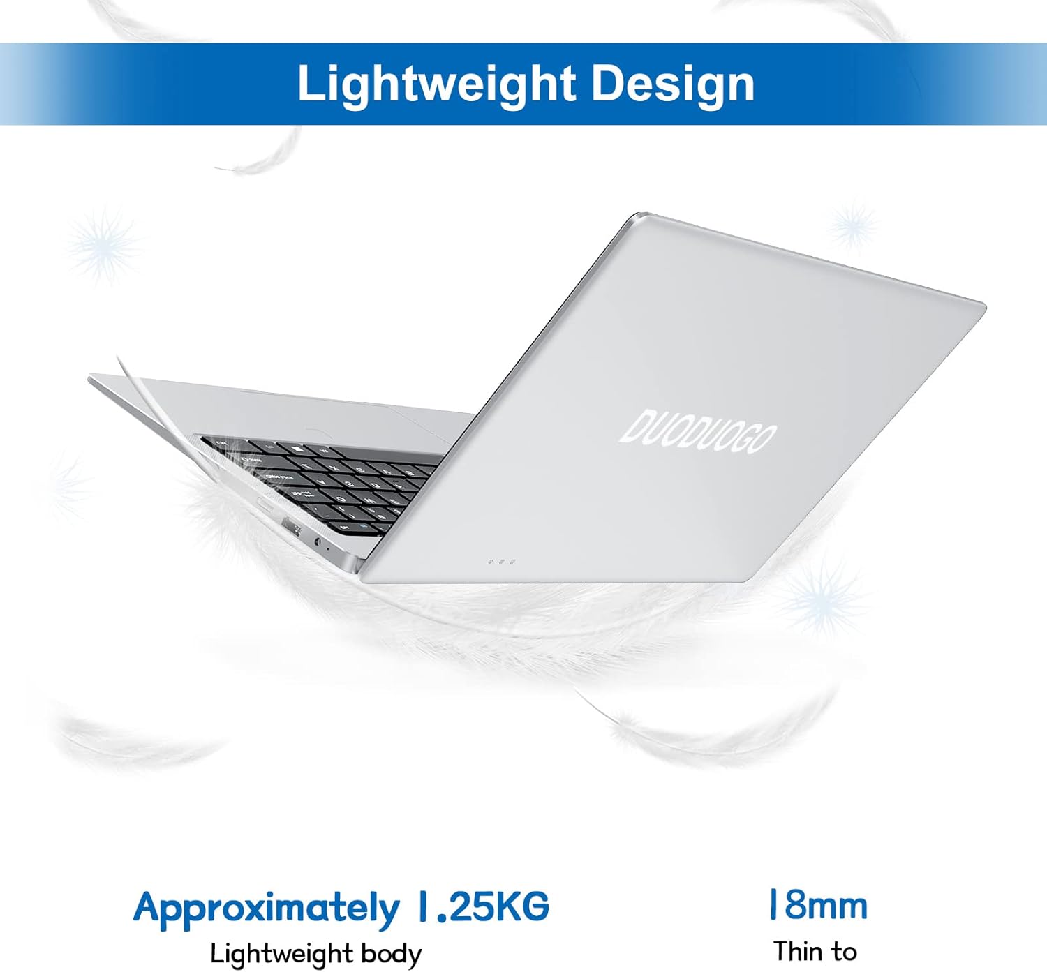 PC Portatile Windows 11 Pro, 6 GB DDR4 128 GB SSD, 1 TB Espandibile, 14,1 FHD IPS, Computer Portatile con Intel Celeron J4105, UHD Graphics 600, 2.4 / 5.0 Ghz WiFi, Mini HDMI, USB 3.0 * 2, Argento