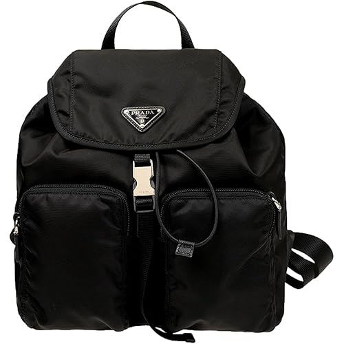 Prada Zainetto Unisex Black Tessuto Nylon Backpack Rucksack 1BZ005