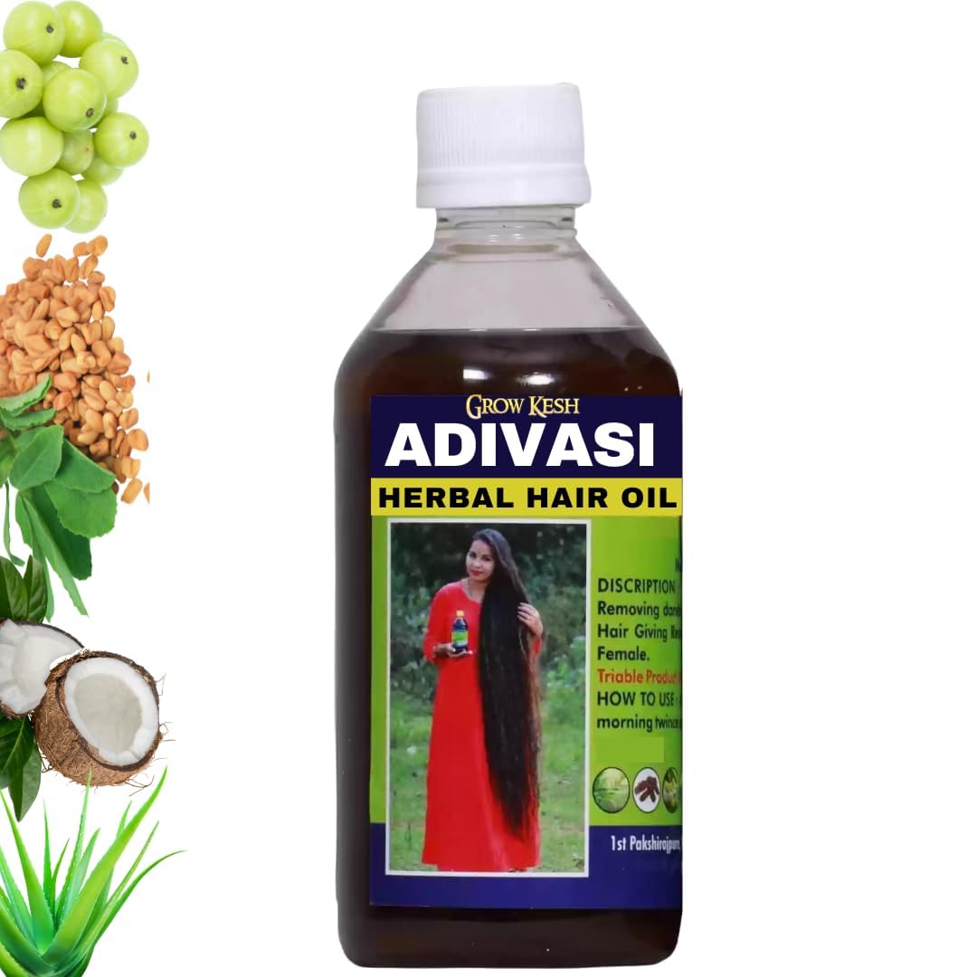 Adivasi hair oil original pure ayurvedic adivasi herbal hair oil for strong and healthy hair growth and hair fall control for women and men