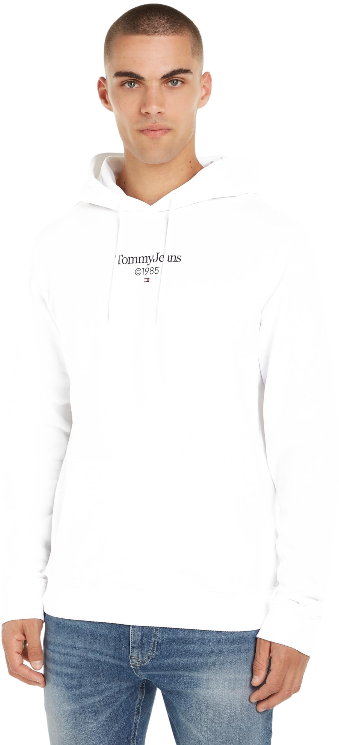 Tommy Jeans Men's White (White) Tjm Reg Entry Graphic Hoodie Ext Sweatshirts, White, Xxl