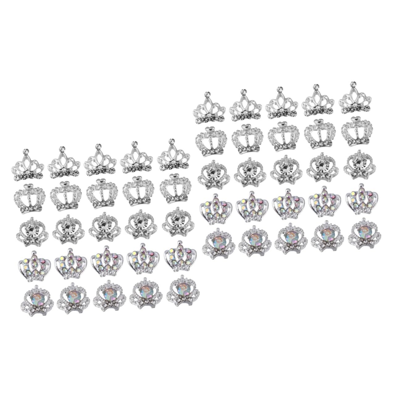 2 Set Decorazioni Unghie Con Charms Metallo Corone Per Nail Art Per Dazzling Design E Regali Creativi Per Donne E Ragazze 50 Pezzi*2