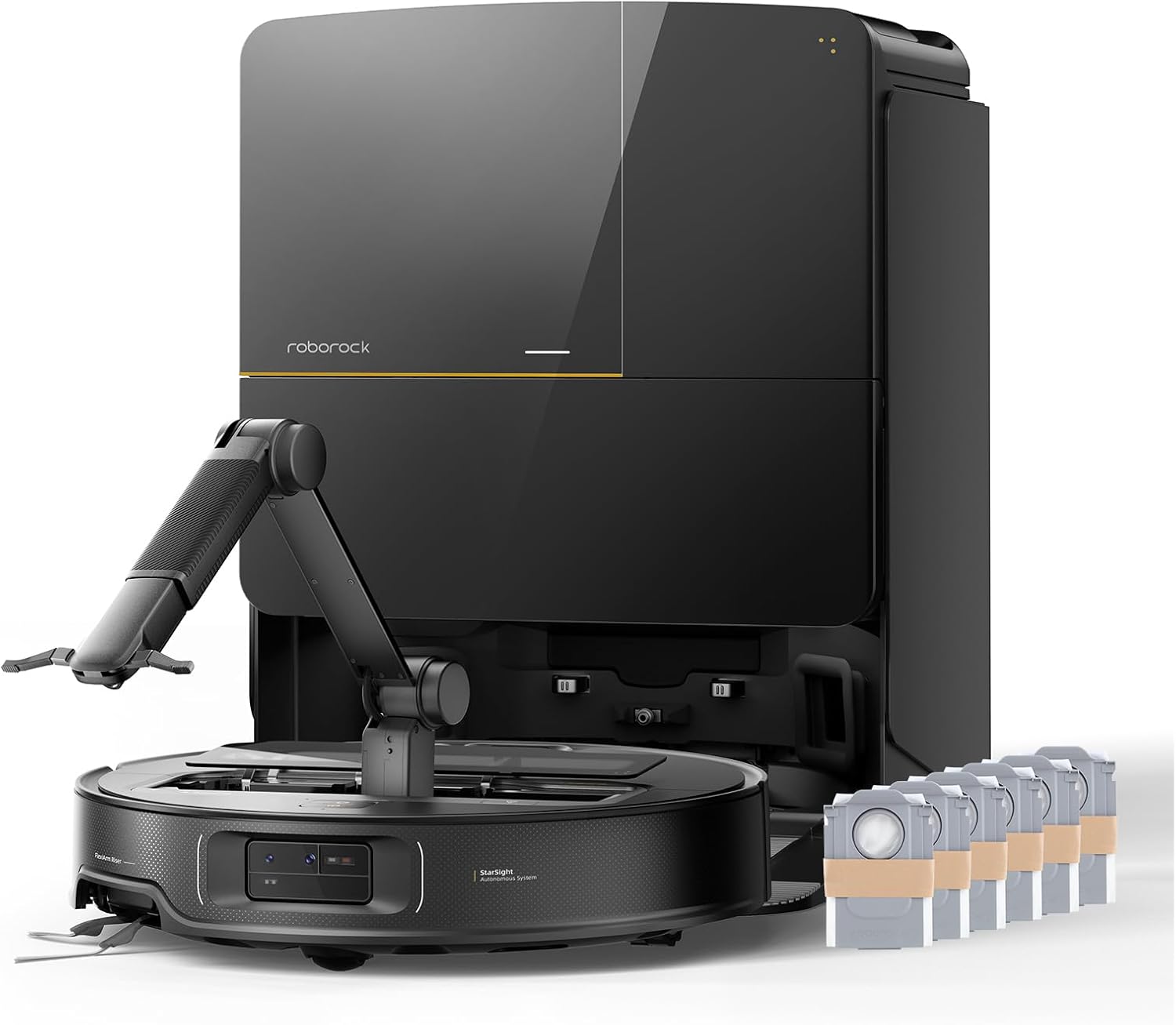 roborock Saros Z70 Robot Vacuum and Mop with 6 Packs Disposable Dust Bags