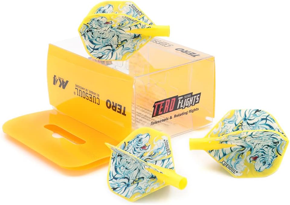 CUESOUL TERO AK4 – Vols De Fléchettes Standard Mythologiques Lot De 3, Forme Classique Avec Renforts