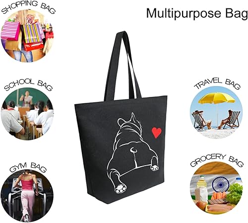 Miniatura 8 de ALAZA Reusable Tote Bag Women Large Casual Handbag Shoulder Bags for Shopping Groceries Travel