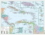landkarte karibik inseln  Caribbean Wall Map