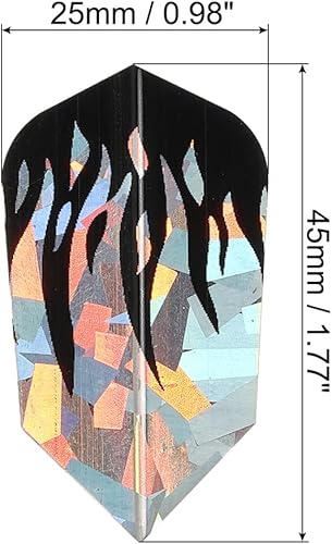 Miniatura 2 de PATIKIL Slim Dart Flights, paquete de 3 accesorios de dardos de diseño único PET para dardo de punta de acero y dardos de punta suave, tono negro y