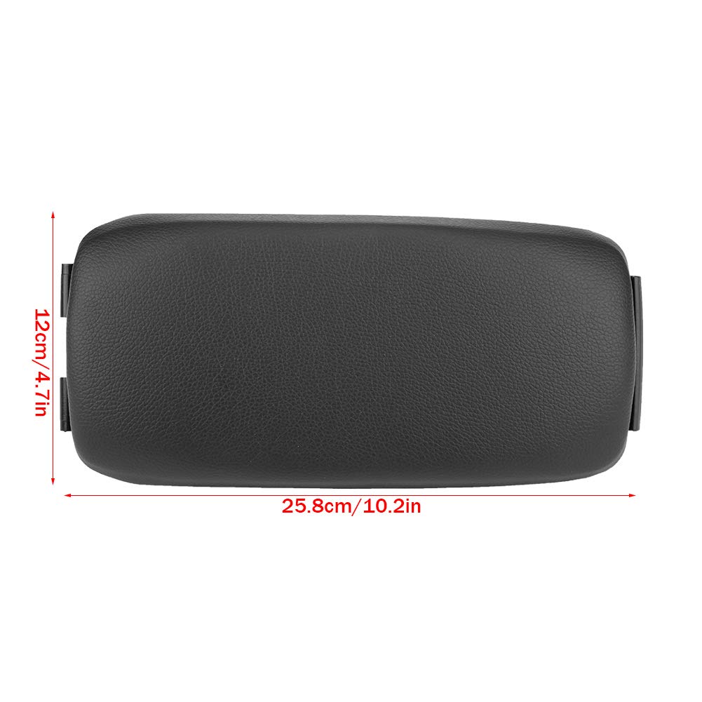Headerbs Copertura del Coperchio del Bracciolo della Console Centrale Nera per Auto per A3 8P / 2003-2013 8P0864245P(Pelle)