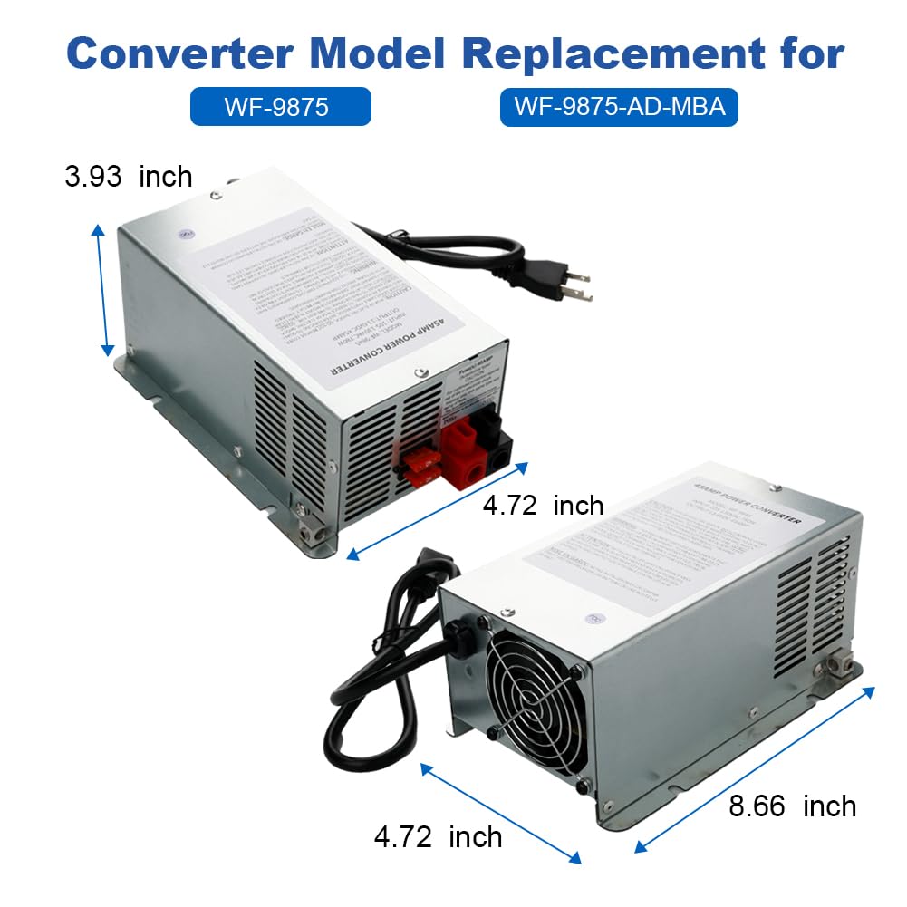 WATERWICH Convertidor de potencia RV de repuesto para WF-9875 WF-9875-AD-MBA convertidor de 75 amperios AD unidad de repuesto de montaje de placa principal
