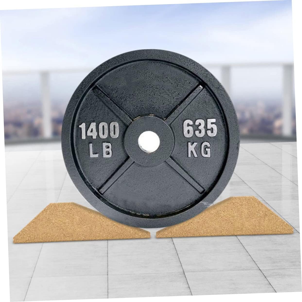 Milisten 1 Pair Portable Block Hamstring Elevated Stretching Pilates Shin Slant Calf Squat Gym for Resistance Steel Wear-resistant Block Daily Use Block Cork